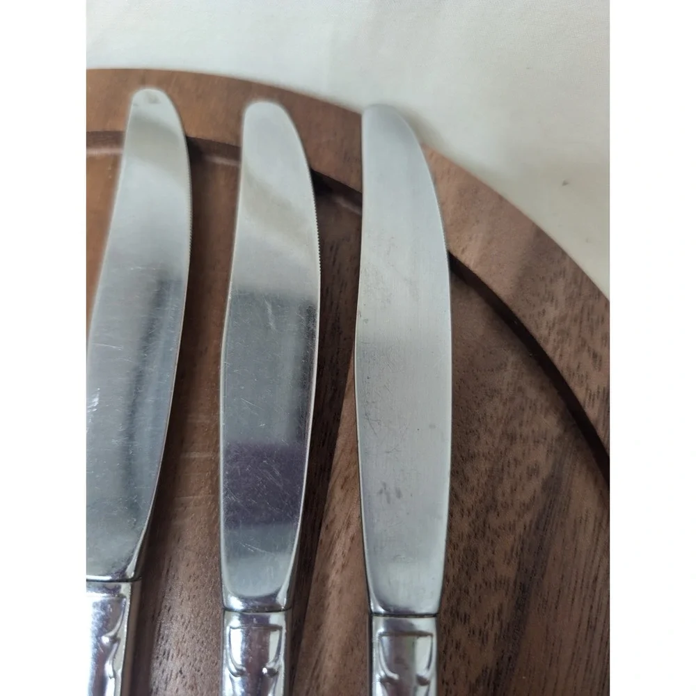 Oneida CHATELAINE Stainless Dinner‎ KNIFE set 6 Silverware Kitchen